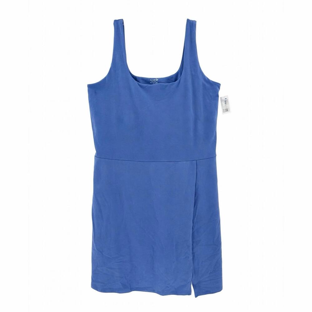 Old Navy PowerChill Athletic Dress XXL Tall Blue Tank Dress Built-In Shorts NWT